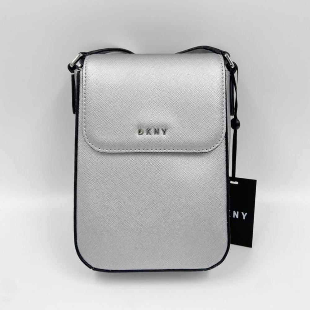 DKNY Metallic Silver Shoulder Bag